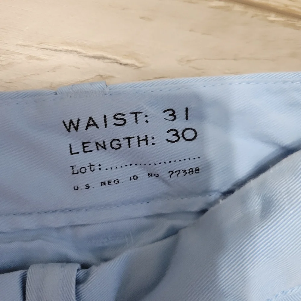 New Men's J Crew Sun-faded Blue 484 Slim Fit Chino Pant Size 31/30
